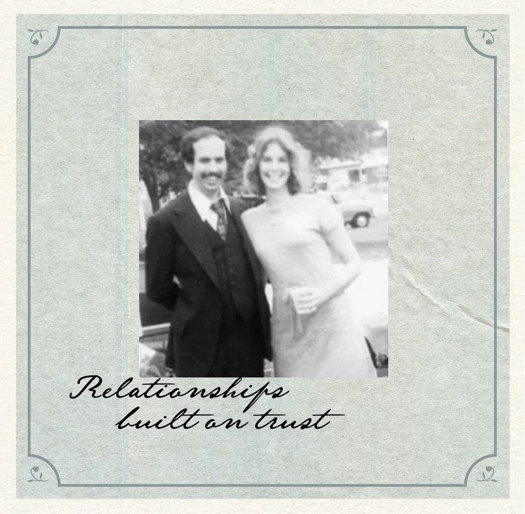 Ernie and Hadley Perry, framed: relationships built on trust
